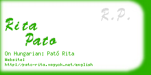 rita pato business card