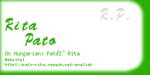 rita pato business card